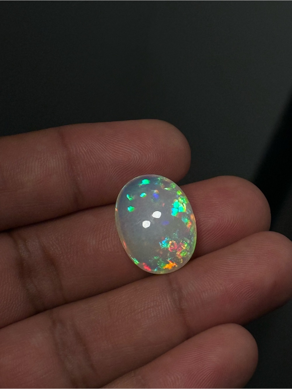Natural Ethiopian Opal 13 Ct Oval Cabochon Loose Gemstone 21.40x16.18mm